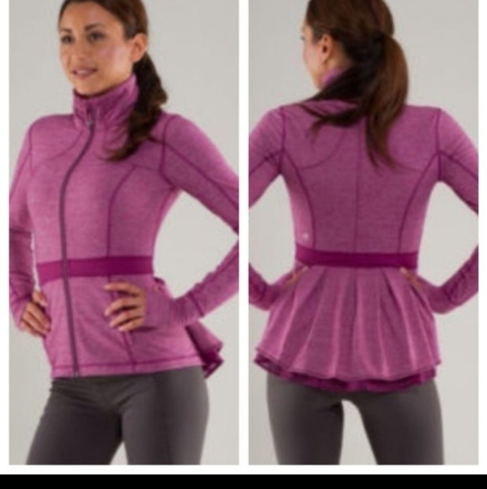 Rare Lululemon Dewberry Peplum Ruffles Riding Jacket - Picture 2 of 14